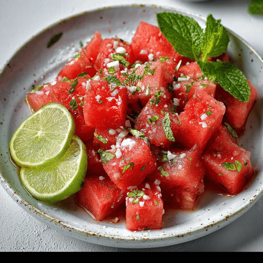 Refreshing Mint and Lime Watermelon Salad Recipe