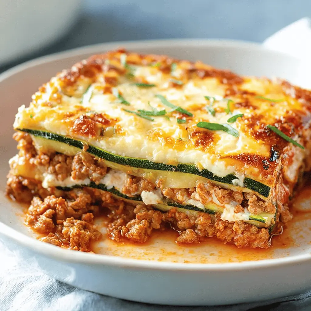 Healthy Zucchini Lasagna with Ground Turkey Recipe