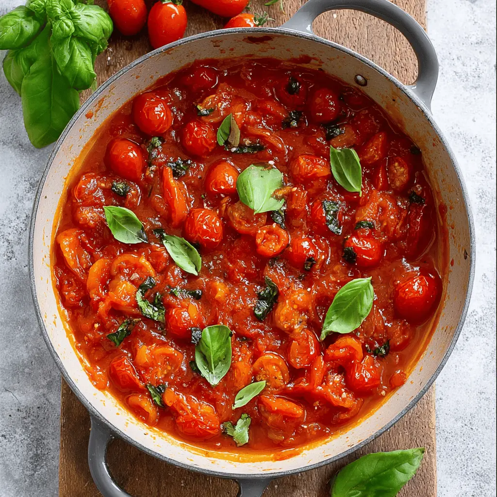Quick and Easy Cherry Tomato Basil Sauce