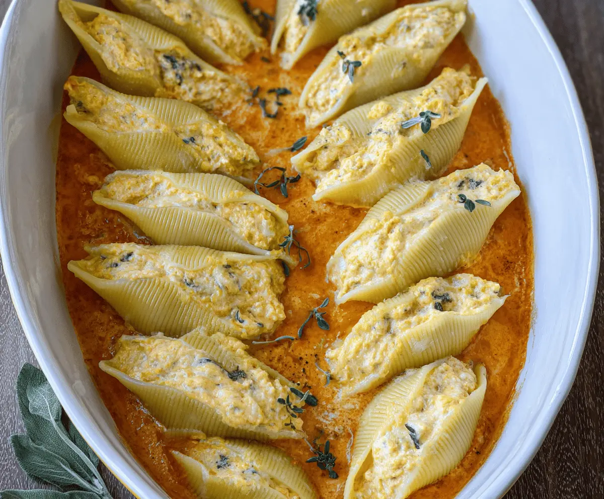 Creamy Pumpkin Ricotta Stuffed Shells Recipe