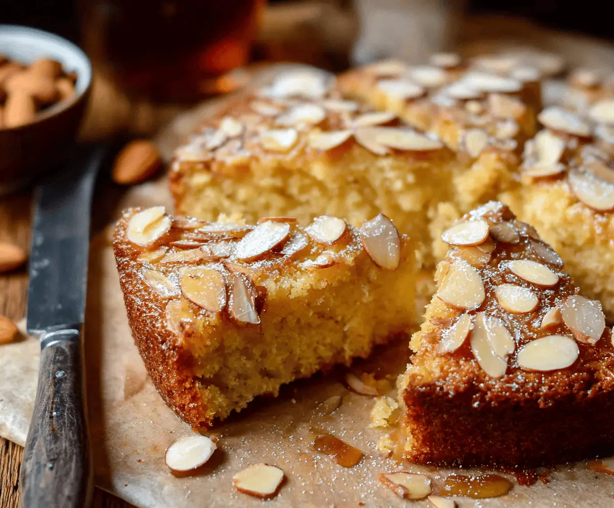 Honey Soaked Gluten Free Almond Cake