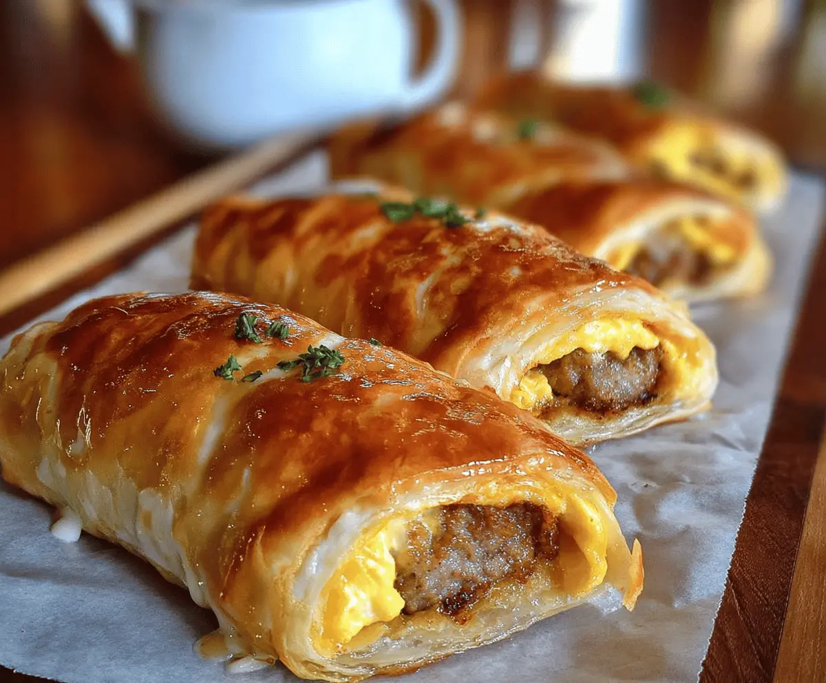 Quick & Delicious Sausage Egg Breakfast Rolls