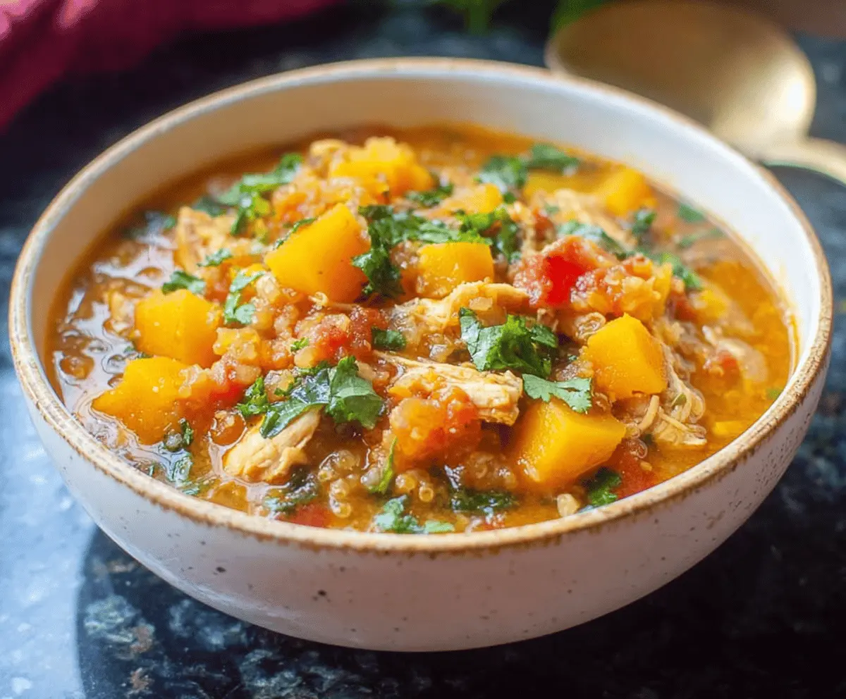 Slow Cooker Chicken & Butternut Squash Stew