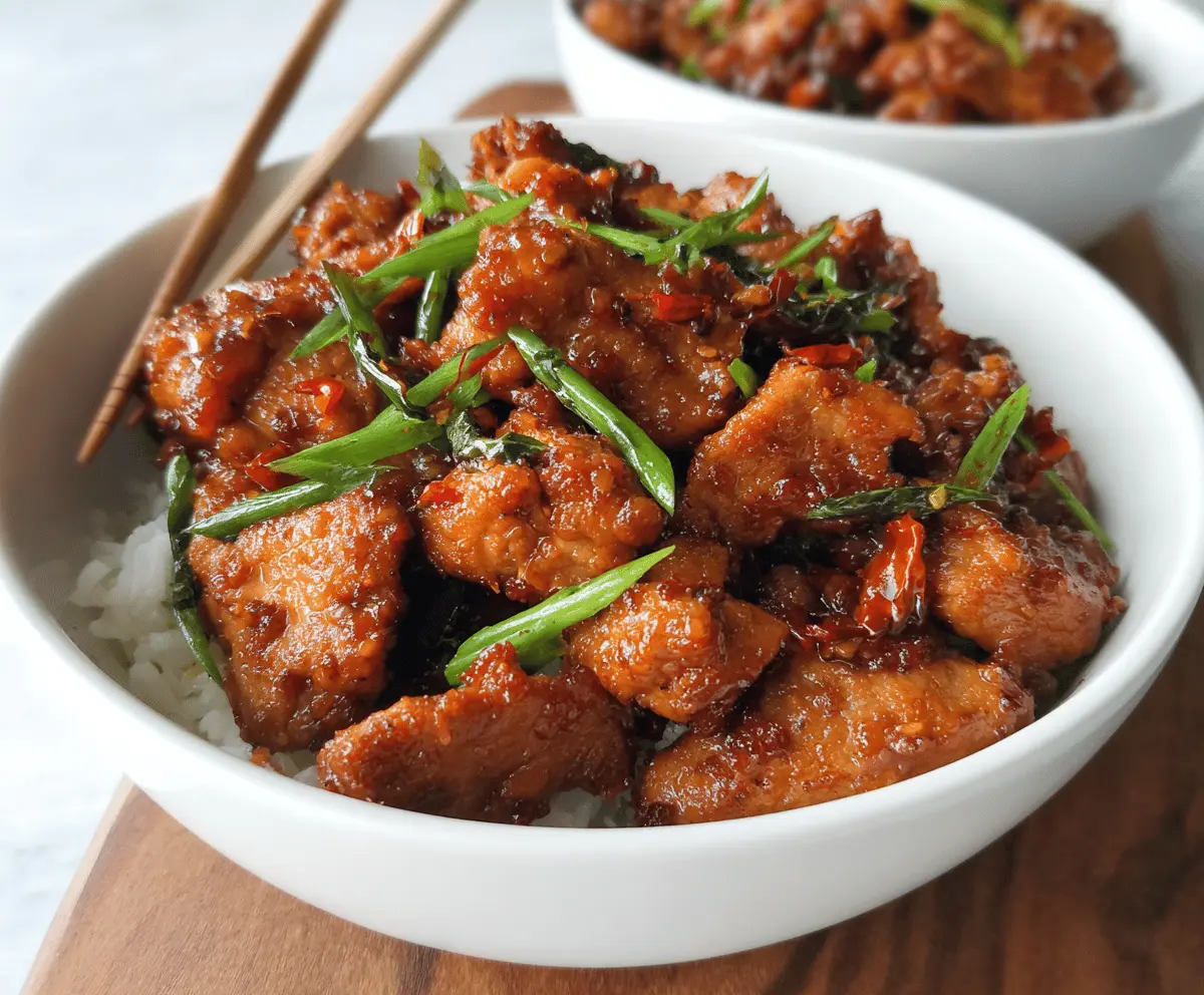 Spicy Garlic Ginger Pork