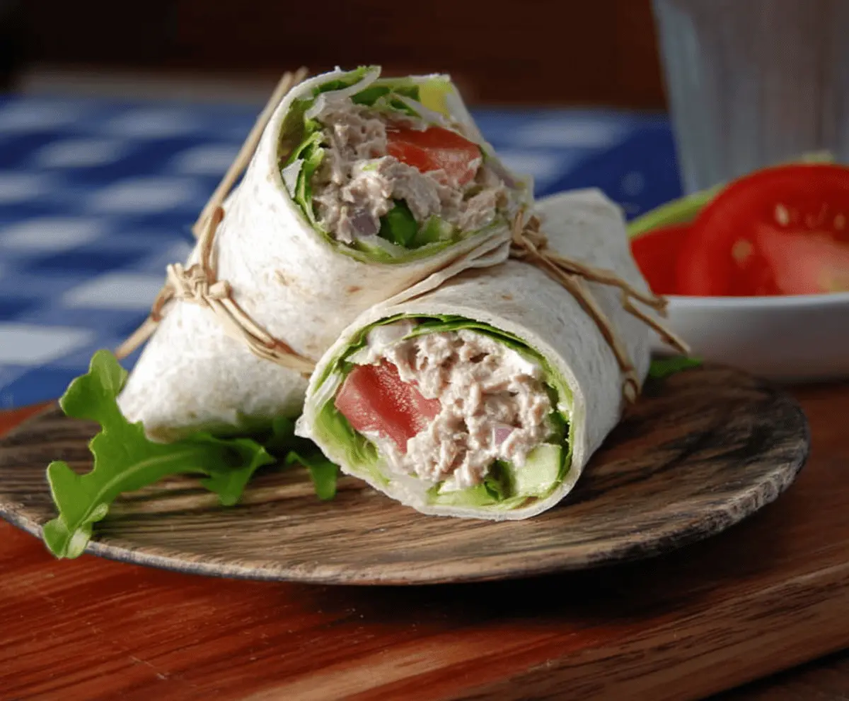 Tuna Cottage Cheese Wraps