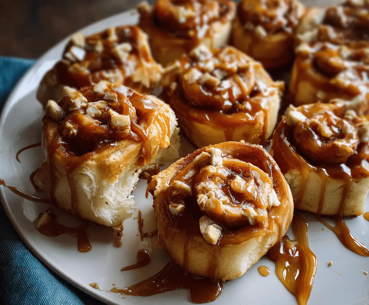 Caramel Apple Cinnamon Rolls