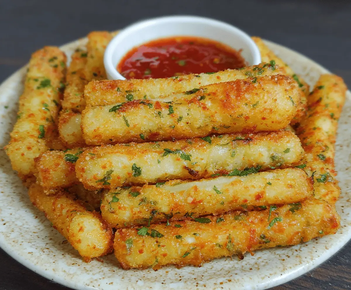 Crispy Homemade Potato Cheese Sticks