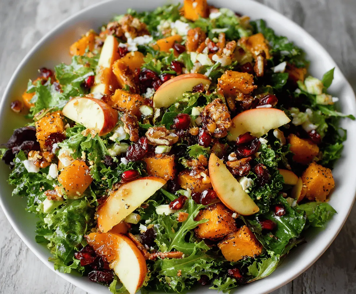 Fall Harvest Salad with Butternut Squash & Apple Recipe