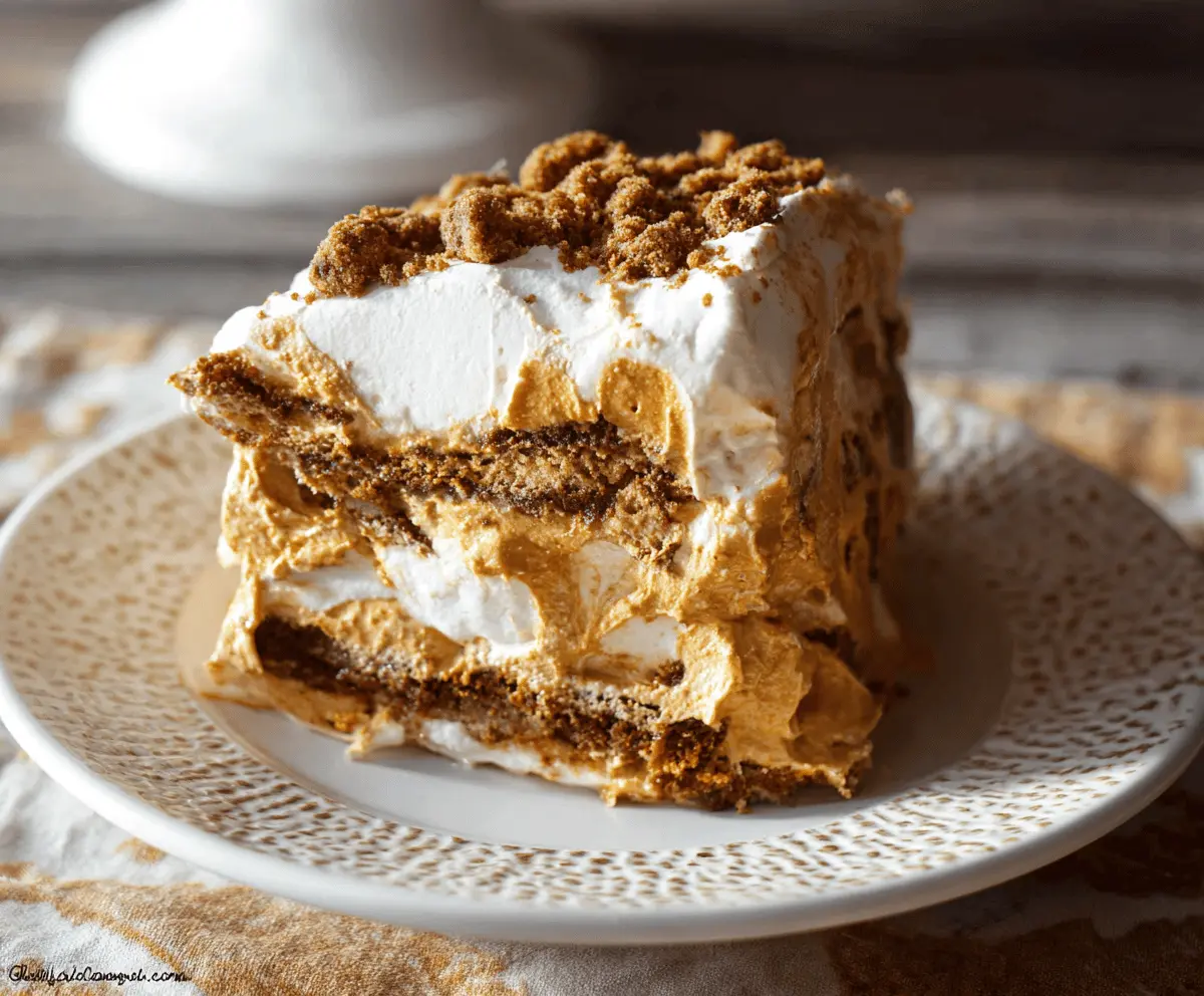 Gingersnap Pumpkin Icebox Cake