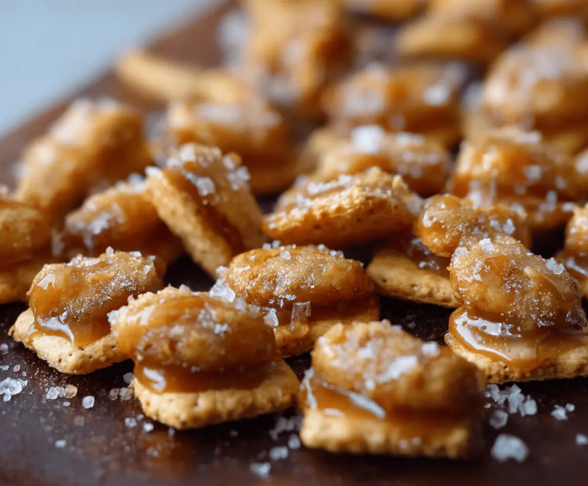 Salted Caramel Cracker Bites