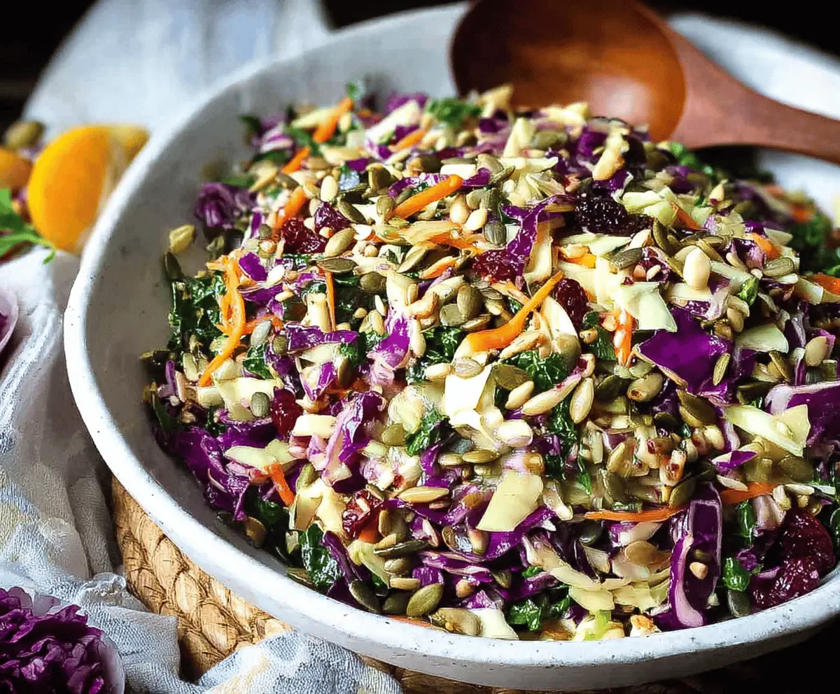 Sunflower Crunch Kale and Cabbage Salad