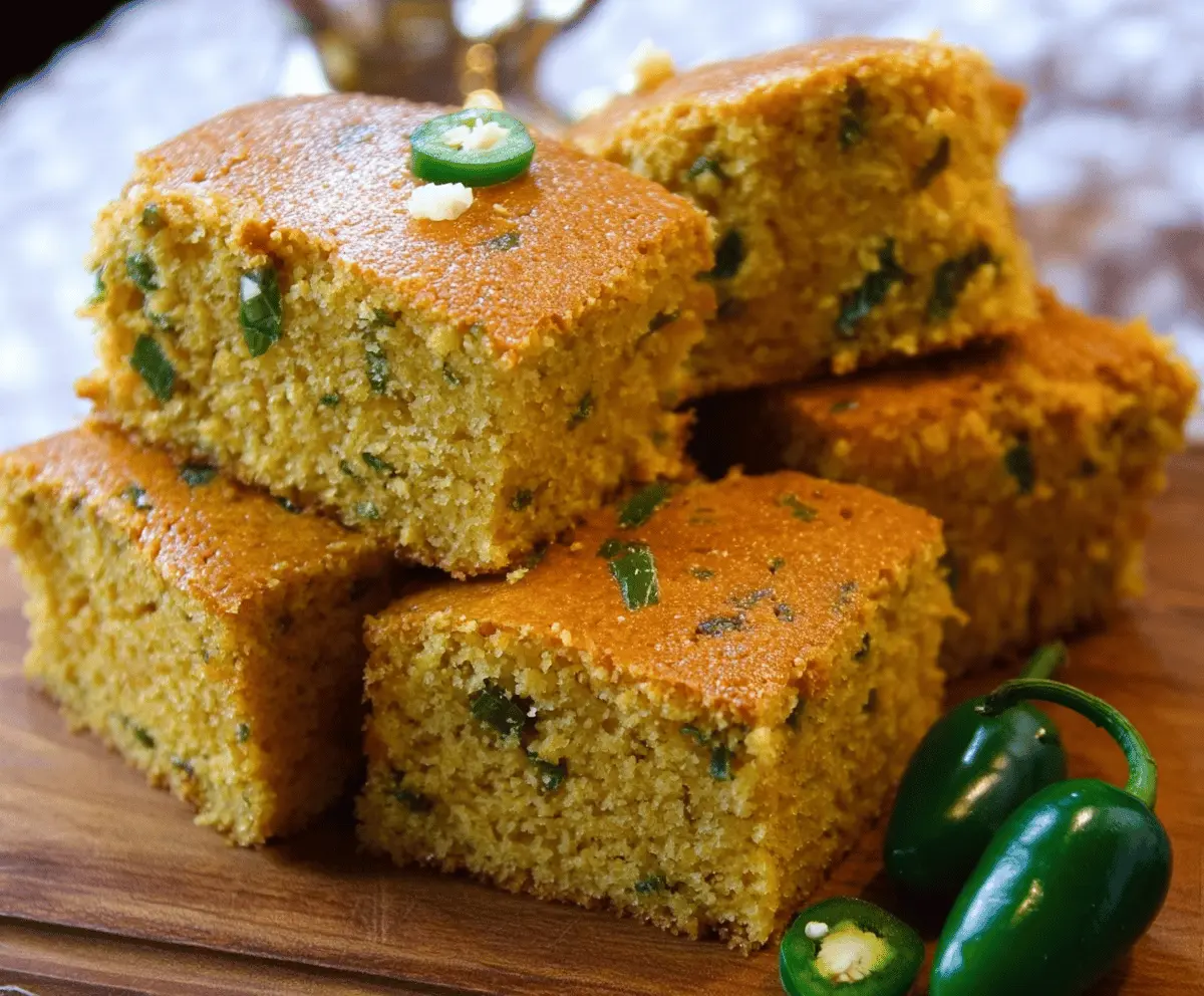 Tender Honey Jalapeno Cornbread