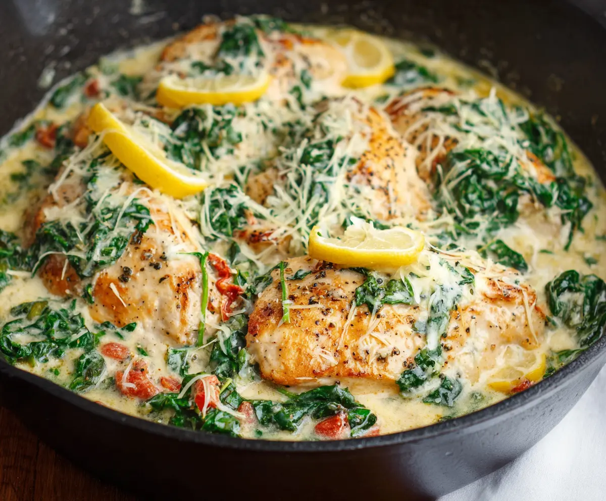 Creamy Mediterranean Chicken Skillet