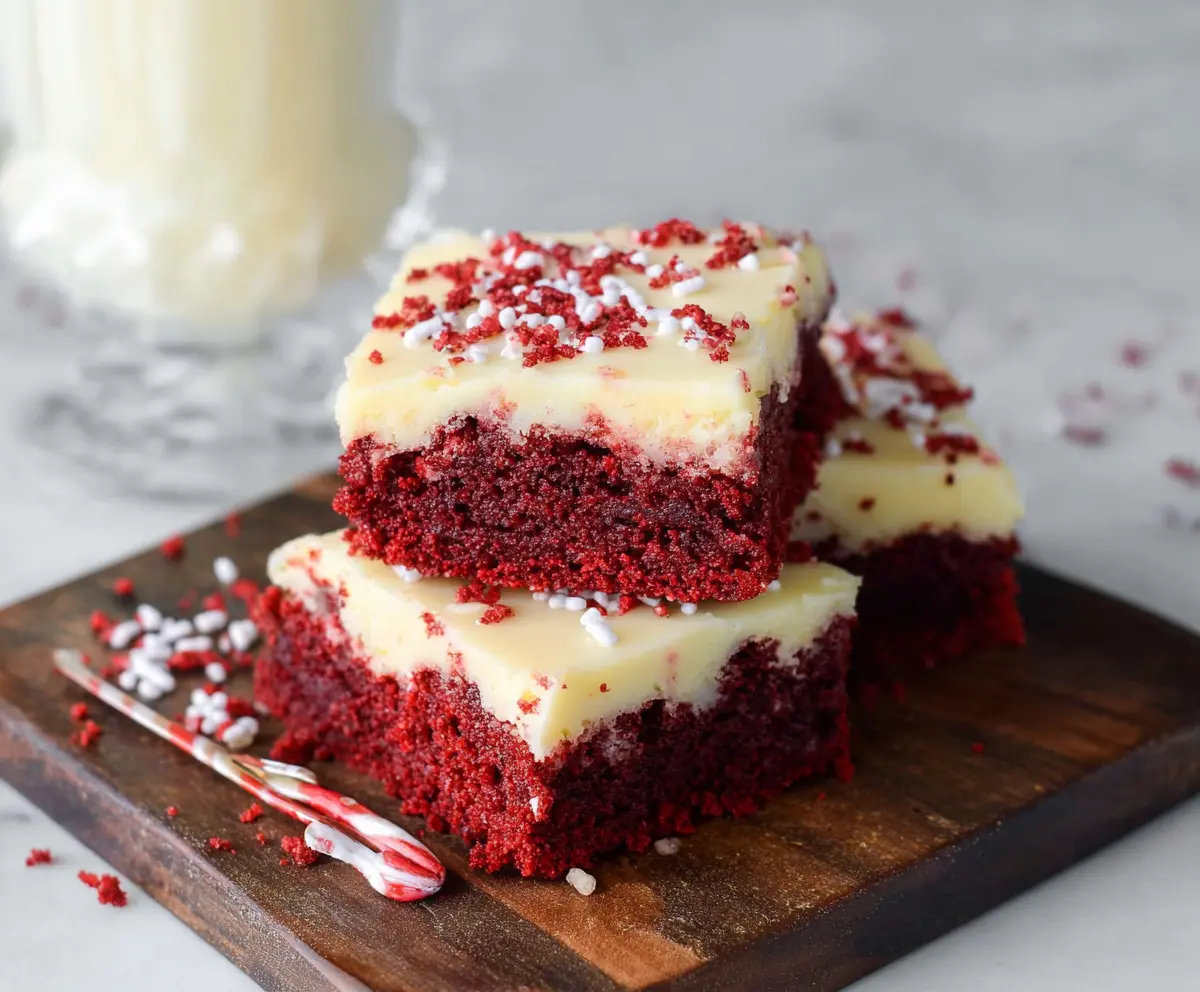 Red Velvet Cookie Bars