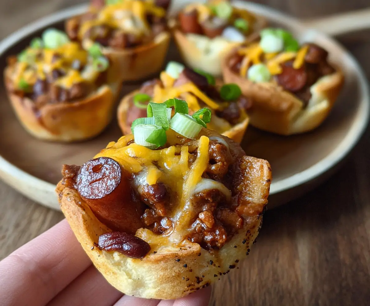 Cheesy Chili Dog Cups