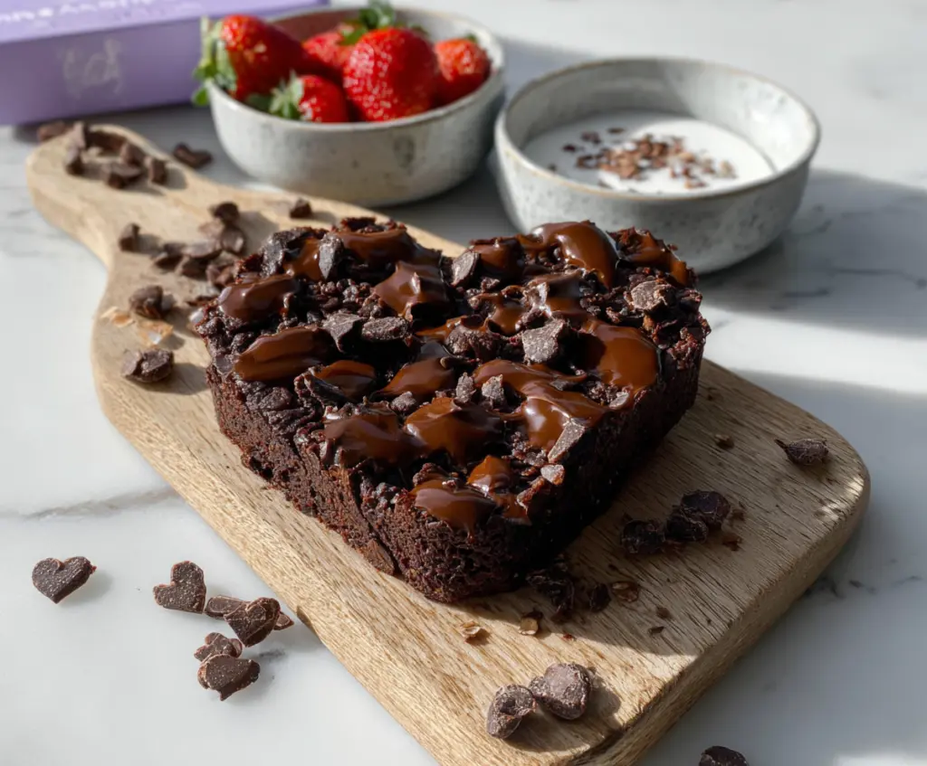 Delicious healthy chocolate brownie overnight Weetbix in a bowl, perfect for a nutritious breakfast or snack