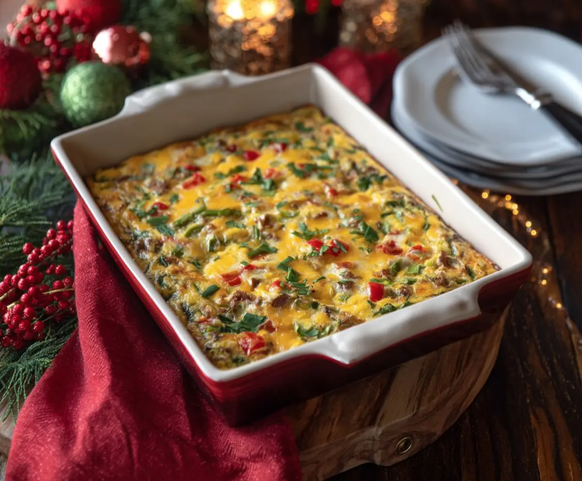 Red & Green Christmas Casserole
