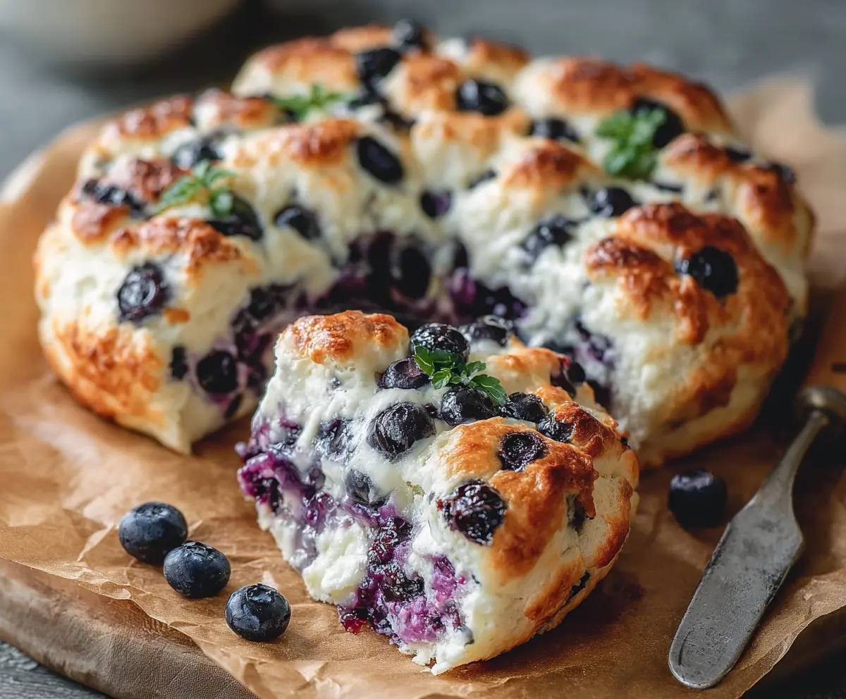 Cottage Cheese Blueberry Cloud Bread