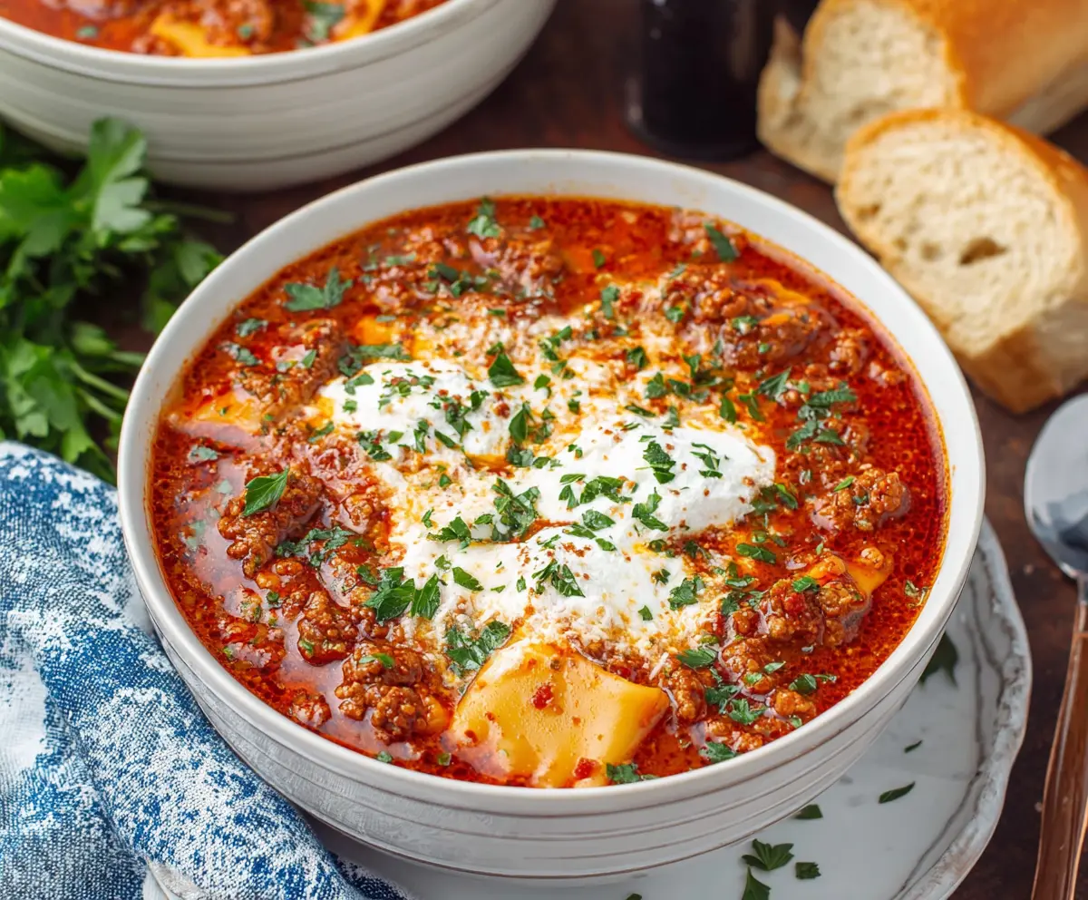 Crockpot Lasagna Soup