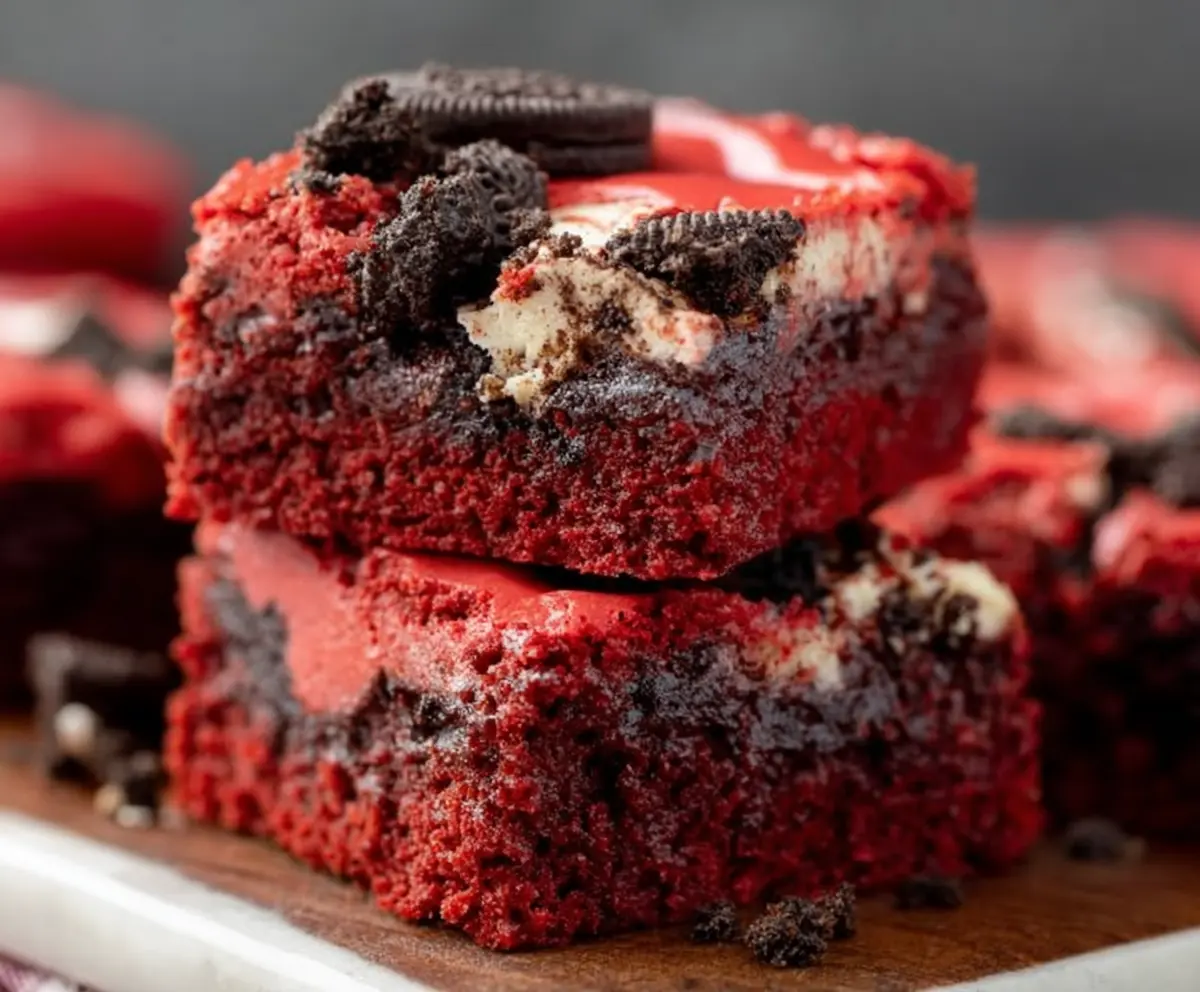 Oreo Red Velvet Brownies