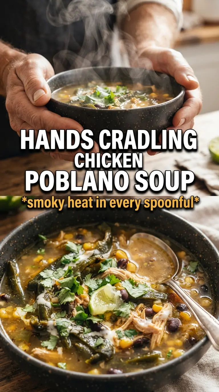 Chicken Poblano Soup smoky creamy