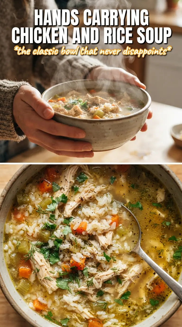 Creamy Chicken and Rice Soup velvety golden, comforting
