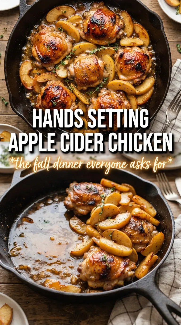 French Apple Cider Chicken golden apples thyme