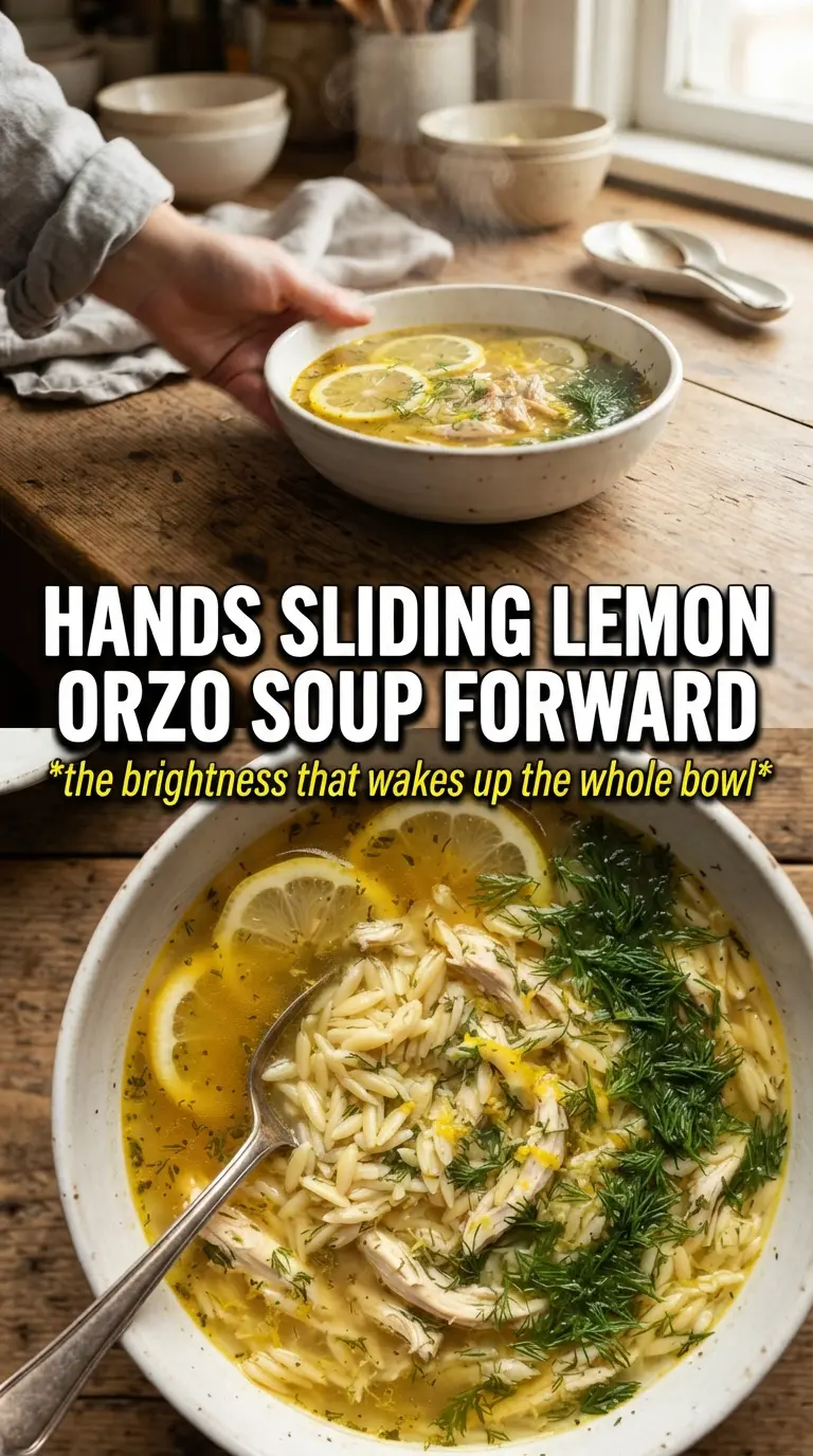 Lemon Chicken Orzo Soup bright lemon-herb broth