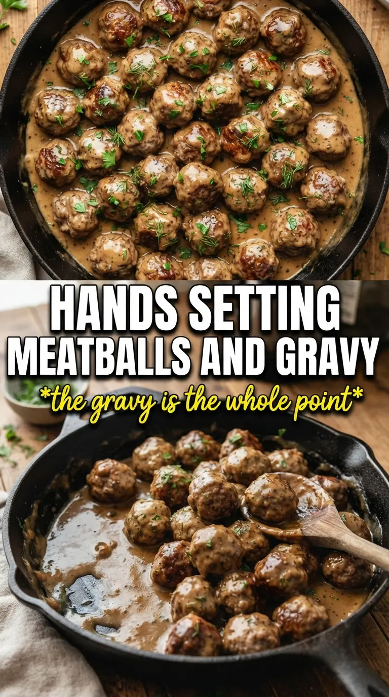 Meatballs and Gravy savory skillet-dinner tender