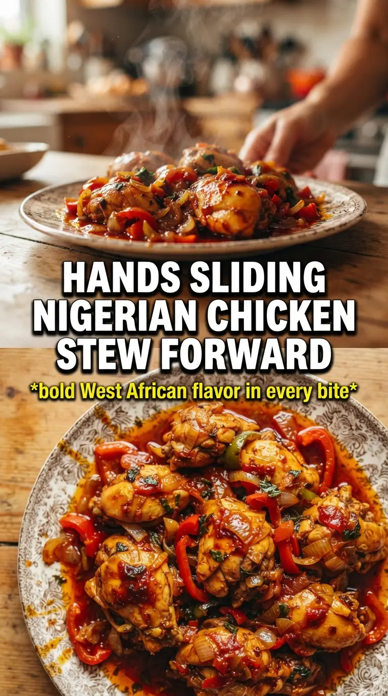 Nigerian Chicken Stew vivid tomato-pepper chicken