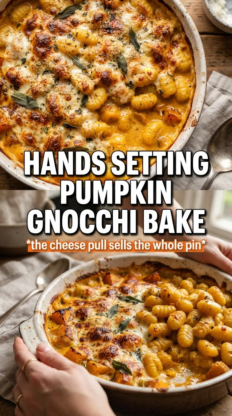 Pumpkin Gnocchi Bake creamy baked gnocchi golden