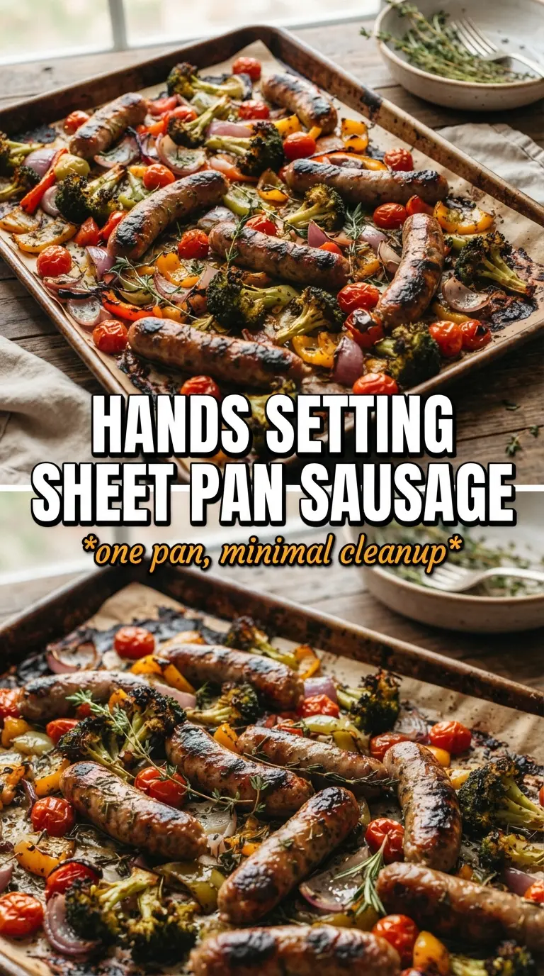 Sheet Pan Sausage and Fall Veggies caramelized roasted balsamic