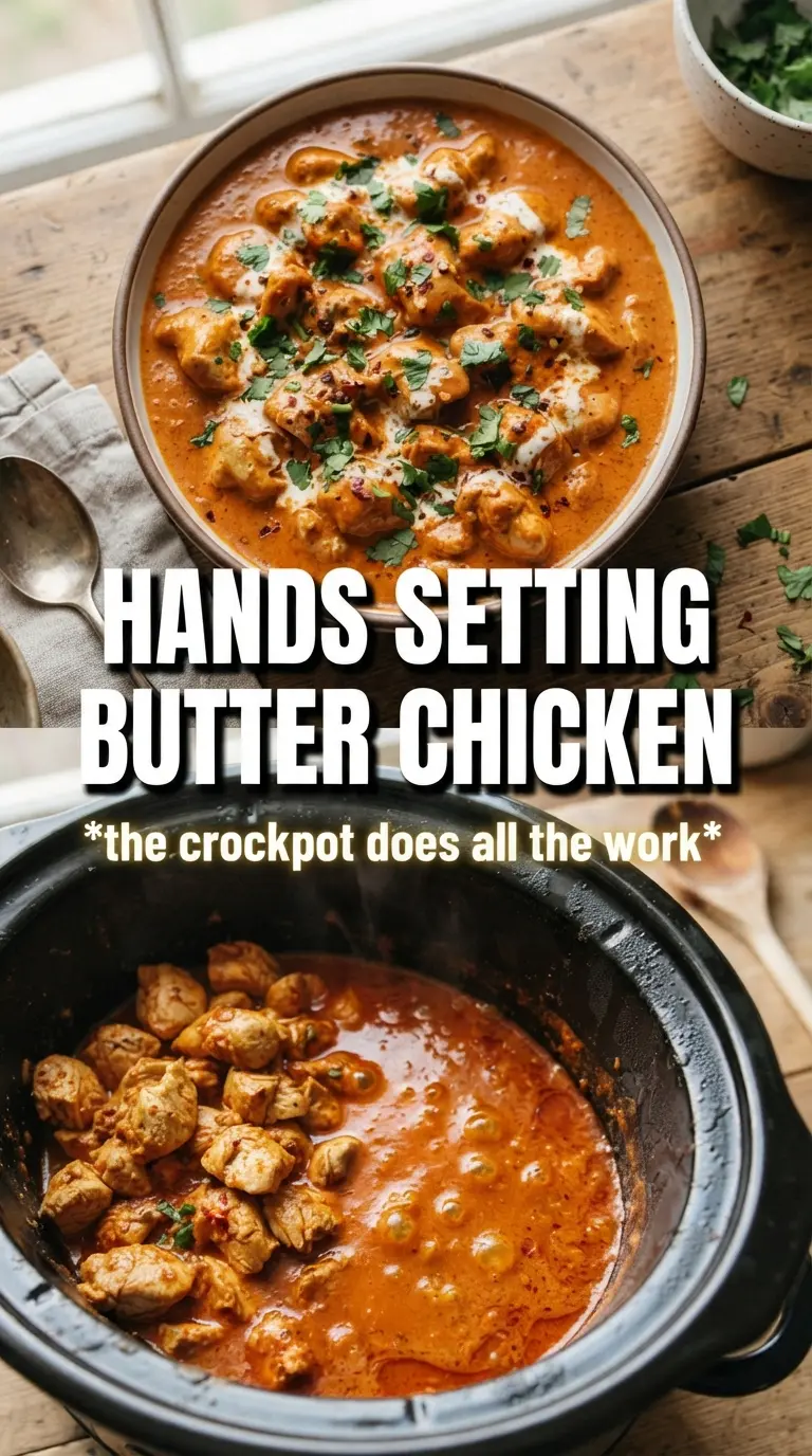 Slow Cooker Indian Butter Chicken creamy spiced