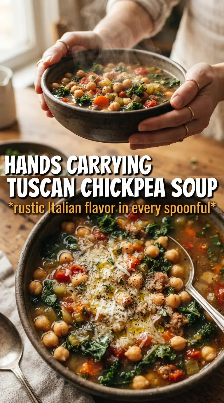 Tuscan Chickpea Soup hearty brothy garlicky