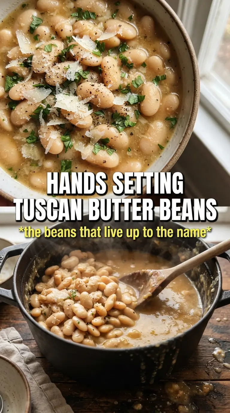 Tuscan Marry Me Butter Beans creamy sun-dried tomato skillet